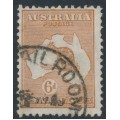 AUSTRALIA - 1932 6d chestnut Kangaroo, CofA watermark, used – ACSC # 23A