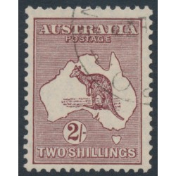 AUSTRALIA - 1935 2/- maroon Kangaroo (original die), CofA watermark, CTO – ACSC # 40Aw