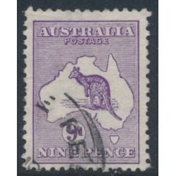 AUSTRALIA - 1913 9d violet Kangaroo, 1st watermark, used – ACSC # 24A