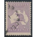 AUSTRALIA - 1915 9d pale violet Kangaroo, 2nd watermark, used – ACSC # 25B