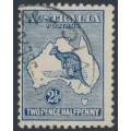 AUSTRALIA - 1917 2½d pale blue Kangaroo, 3rd watermark, used – ACSC # 11A