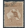 AUSTRALIA - 1916 2/- red-brown (aniline) Kangaroo, 3rd watermark, used – ACSC # 37G