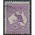 AUSTRALIA - 1916 9d violet Kangaroo, die II, inverted 3rd watermark, used – ACSC # 26Aa