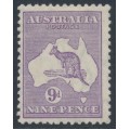 AUSTRALIA - 1932 9d violet Kangaroo, CofA watermark, MH – ACSC # 29A