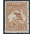 AUSTRALIA - 1923 6d chestnut Kangaroo, 3rd watermark, MH – ACSC # 21A