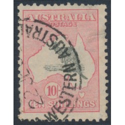 AUSTRALIA - 1932 10/- grey/rose-crimson Kangaroo, CofA watermark, used – ACSC # 50B
