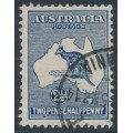 AUSTRALIA - 1913 2½d indigo Kangaroo, 1st watermark, used – ACSC # 9A