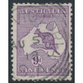 AUSTRALIA - 1913 9d violet Kangaroo, 1st watermark, used – ACSC # 24A