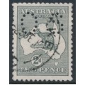 AUSTRALIA - 1913 2d deep grey Kangaroo, perf. small OS, used – ACSC # 5Bbc