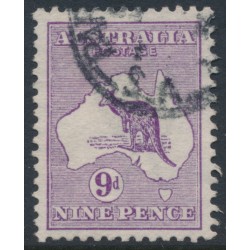 AUSTRALIA - 1913 9d deep violet Kangaroo, 1st watermark, used – ACSC # 24C