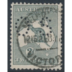 AUSTRALIA - 1915 2d grey Kangaroo, 2nd watermark, perf. OS, used – ACSC # 6Aba