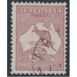 AUSTRALIA - 1935 2/- pale maroon Kangaroo (original die), CofA watermark, used – ACSC # 40B