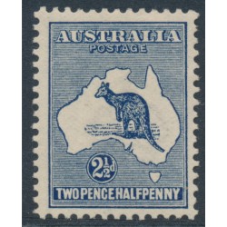 AUSTRALIA - 1913 2½d indigo Kangaroo, 1st watermark, MH – ACSC # 9A