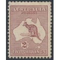AUSTRALIA - 1929 2/- maroon Kangaroo, SM watermark, MH – ACSC # 39A