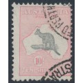 AUSTRALIA - 1932 10/- grey/pink Kangaroo, CofA watermark, 'broken NSW coast', used – ACSC # 50B(D)d