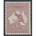 AUSTRALIA - 1929 2/- maroon Kangaroo, SM watermark, MH – ACSC # 39A