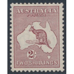 AUSTRALIA - 1929 2/- maroon Kangaroo, SM watermark, MH – ACSC # 39A