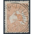 AUSTRALIA - 1913 5d pale chestnut Kangaroo, 1st watermark, used – ACSC # 16B