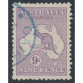 AUSTRALIA - 1913 9d pale violet Kangaroo, 1st watermark, used – ACSC # 24B