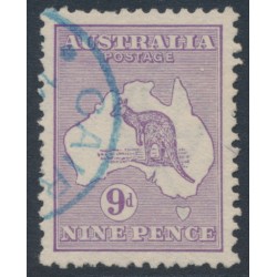 AUSTRALIA - 1913 9d pale violet Kangaroo, 1st watermark, used – ACSC # 24B