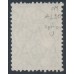 AUSTRALIA - 1929 1/- blue-green, SM watermark, 'colour spot on U' [4L10], used – ACSC # 34A(4)g