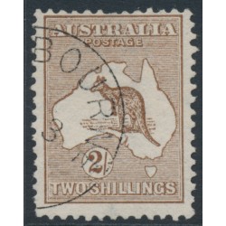 AUSTRALIA - 1913 2/- brown Kangaroo, 1st watermark, CTO – ACSC # 35Awb