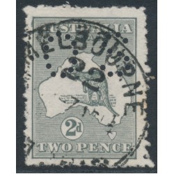 AUSTRALIA - 1913 2d grey Kangaroo, 1st watermark, 'spur NW corner' [1L27], used – ACSC # 5A(1)i