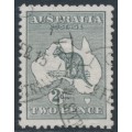 AUSTRALIA - 1913 2d grey Kangaroo, inverted 1st watermark, used – ACSC # 5Aa