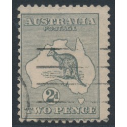 AUSTRALIA - 1915 2d pale grey Kangaroo, die I, inverted 3rd watermark, used – ACSC # 7Ba