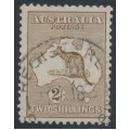 AUSTRALIA - 1916 2/- brown Kangaroo, 3rd watermark, used – ACSC # 37A