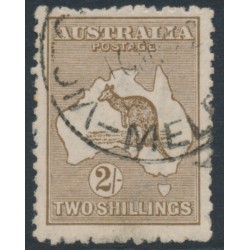 AUSTRALIA - 1916 2/- brown Kangaroo, 3rd watermark, used – ACSC # 37A