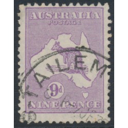 AUSTRALIA - 1929 9d pale violet Kangaroo, SM watermark, used – ACSC # 28B