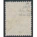 AUSTRALIA - 1929 1/- emerald Kangaroo, SM wmk, 'flaw above Cape York' [3R17], used – ACSC # 34C(3)i