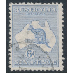 AUSTRALIA - 1913 6d greyish blue Kangaroo, 1st watermark, used – ACSC # 17B