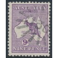 AUSTRALIA - 1913 9d violet Kangaroo, 1st watermark, used – ACSC # 24A