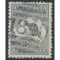 AUSTRALIA - 1913 2d deep grey Kangaroo, 1st watermark, used – ACSC # 5B
