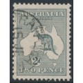 AUSTRALIA - 1915 2d grey Kangaroo, 2nd watermark, used – ACSC # 6A