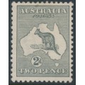 AUSTRALIA - 1913 2d grey Kangaroo, 1st watermark, MH – ACSC # 5A