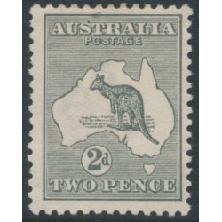 AUSTRALIA - 1913 2d grey Kangaroo, 1st watermark, MH – ACSC # 5A