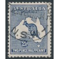 AUSTRALIA - 1913 2½d light bluish indigo Kangaroo, 1st watermark, used – ACSC # 9B