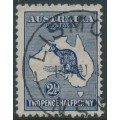 AUSTRALIA - 1917 2½d indigo Kangaroo, 3rd watermark, used – ACSC # 11C