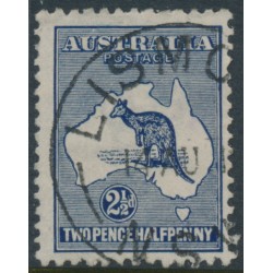AUSTRALIA - 1917 2½d indigo Kangaroo, 3rd watermark, used – ACSC # 11C