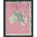 AUSTRALIA - 1913 10/- grey/pink Kangaroo, 1st watermark, CTO – ACSC # 47Awa