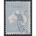 AUSTRALIA - 1913 6d greyish blue Kangaroo, 1st watermark, used – ACSC # 17B