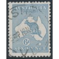 AUSTRALIA - 1915 6d dull dark blue Kangaroo, die II, 3rd watermark, used – ACSC # 19C