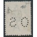 AUSTRALIA - 1920 1/- green Kangaroo,3rd watermark, misplaced perfs., used – ACSC # 33Aba