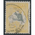 AUSTRALIA - 1918 5/- grey-black/chrome Kangaroo, 3rd watermark, used – ACSC # 44A