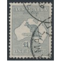 AUSTRALIA - 1935 £1 grey Kangaroo, CofA watermark, used – ACSC # 54