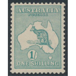 AUSTRALIA - 1915 1/- green Kangaroo, 2nd watermark, MH – ACSC # 31A