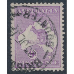 AUSTRALIA - 1919 9d violet Kangaroo, die II, 3rd watermark, used – ACSC # 26A